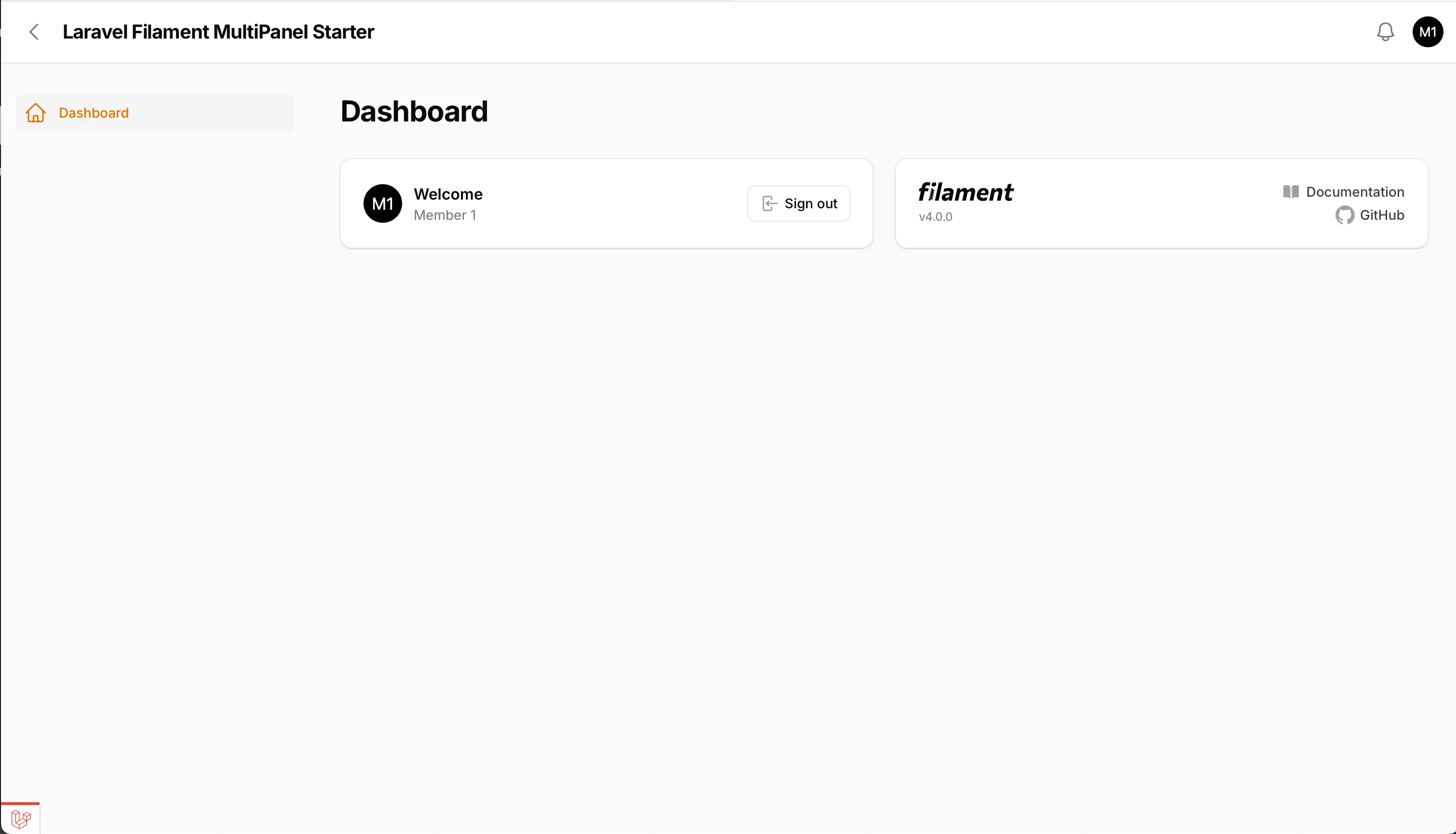 Panel Filament v4