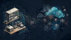 Minh họa Illustration Art về Homelab là gì? Từ máy chủ tại nhà đến private cloud thực chiến