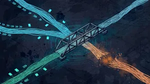 Minh họa Illustration Art về Bridge, VLAN-aware và static IP trên Proxmox: các lỗi mạng thường gặp