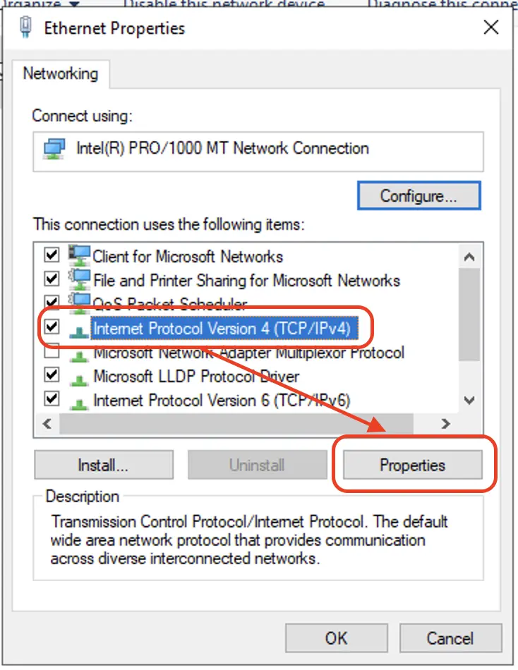 chọn IPv4